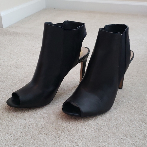 Leather open toe ankle bootie - Picture 4 of 4